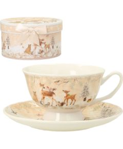 Cup/saucer MIA DEER 180ml in gift box
