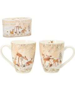 Mugs MIA DEER 2pcs H10,5cm 340ml, in gift box