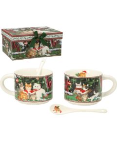 Mugs MIA CATS 2pcs H6,8cm 280ml, in gift box