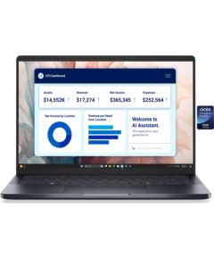 Dell Pro Premium 14 PA14250 14 " FHD+ Anti-glare Intel Core Ultra 7 268V 32 GB LPDDR5x Solid-state drive capacity 1000 GB Intel Arc Graphics Windows 11 Pro Bluetooth version 5.4 Keyboard language English Keyboard backlit Warranty 36 month(s) Battery warra
