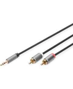 Digitus | Stereo 3.5mm to 2RCA Splitter Y, M to M | DB-510330-018-S | 3.5mm stereo | 2x RCA plug