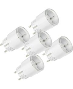 Set of 5 Shelly Plug S MTR Gen3 12A smart outlets (white) Viedās rozetes