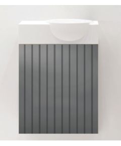 Balteco izlietnes skapītis NU40, 400x214 mm, h=450 mm, ar sifonu, graphite Izlietnes skapis