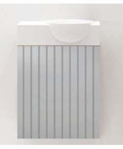 Balteco izlietnes skapītis NU40, 400x214 mm, h=450 mm, ar sifonu, gaiši pelēks Izlietnes skapis