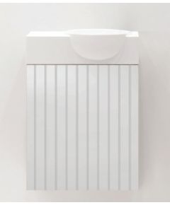 Balteco izlietnes skapītis NU40, 400x214 mm, h=450 mm, ar sifonu, balts Izlietnes skapis