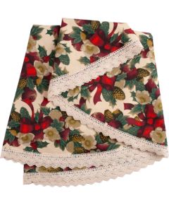 Galdautiņš WINTER FLOWERS D170cm, lentes Mēbeļu piederumi