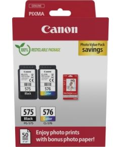 Canon PG-575/CL-576 (5438C004) Photo value pack Ink Cartridge Multipack, BK/CMY