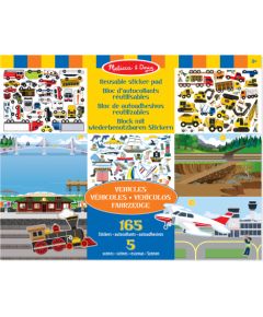 MELISSA & DOUG Atkārtoti lietojamo uzlīmju komplekts – Transportlīdzekļi
