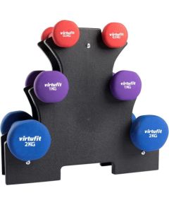 VIRTUFIT ZESTAW HANTLI NEOPRENOWYCH Z UCHWYTEM