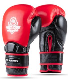 Warrior RED īstas ādas boksa cimdi - czarno-czerwony Boksa inventārs