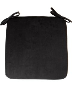 Krēsla pārseg VELVET 39x39x2,5cm, melns Mēbeļu piederumi