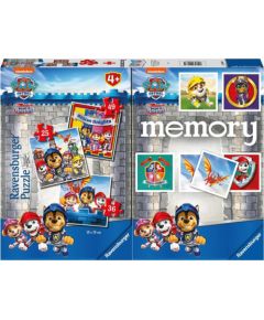 Ravensburger Memory® + 3 Puzzle: Paw Patrol - Rescue Knights (20983) Galda spēles