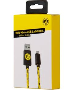PS4, Xbox One, Mobile Phone Micro USB charging cable BVB Borussia 3m lādēšanas vads Игровые контроллеры