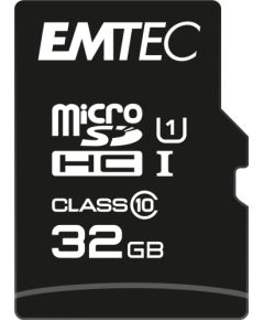 Emtec mSD 32GB UHS-I U1 EliteGold Atmiņas kartes micro SD SDHC
