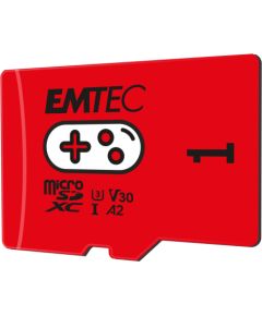 Emtec mSD 1TB UHS-I U3 V30 A2 Gaming Rouge Atmiņas kartes micro SD SDHC