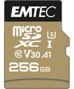 Emtec mSD 256GB UHS-I U3 V30 SpeedIN Pro Atmiņas kartes micro SD SDHC