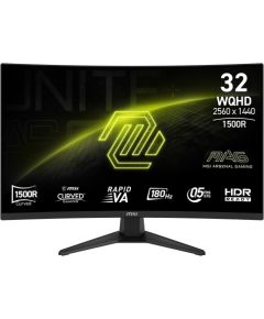 LCD Monitor MSI MAG 321CQF E18 31.5" Gaming/Curved Panel VA 2560x1440 16:9 180 Hz 0.5 ms MAG321CQFE18
