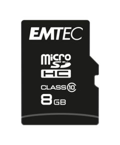 Emtec mSD 8GB Class10 Classic Atmiņas kartes micro SD SDHC
