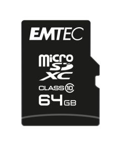 Emtec mSD 64GB Class10 Classic Atmiņas kartes micro SD SDHC