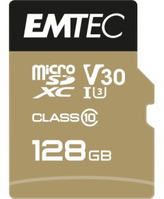 Emtec mSD 128GB UHS-I U3 V30 SpeedIN Pro Atmiņas kartes micro SD SDHC