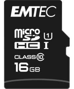 Emtec mSD 16GB UHS-I U1 EliteGold Atmiņas kartes micro SD SDHC
