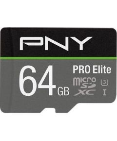 Pny Technologies PNY PRO Elite MicroSDXC 64 GB Class 10 UHS-I/U3 A1 V30 (P-SDU64GV31100PRO-GE)