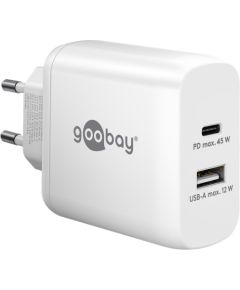 Goobay | USB-C PD Dual Fast Charger (45 W) | 65412 | N/A Telefonu lādētāji 220v