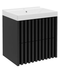 Шкафчик для ванной Tripoli с раковиной  60 cm, черный Izlietnes skapis