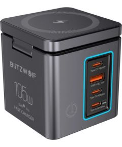 Blitzwolf BW-i113 GaN, USB-A, 3xUSB-C, 105W mains charger Зарядные устройства