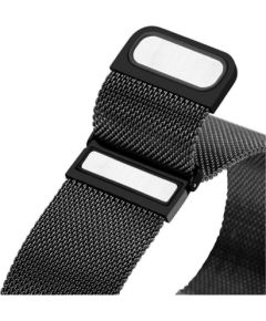 Dux Ducis   DUX DUCIS strap MILANESE stainless steel magnetic 47 mm black Smart pūlksteņu aksesuāri