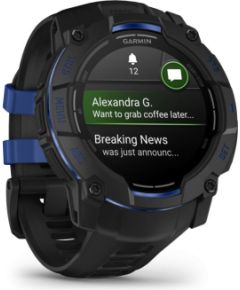 Garmin   Instinct 3 – 50 mm, Supernova Edition, AMOLED, Black / Bolt blue sports watch