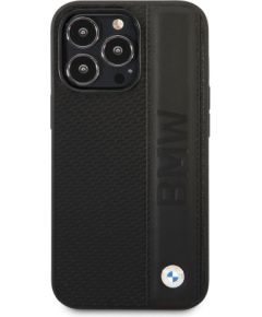 BMW Signature Leather Big Logo Case for iPhone 14 Pro Black Neoriģinālie Maciņi