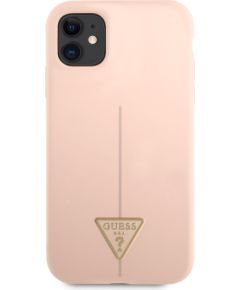 Guess Silicone Line Triangle Case for iPhone 11 Pink Чехлы - альтернативные