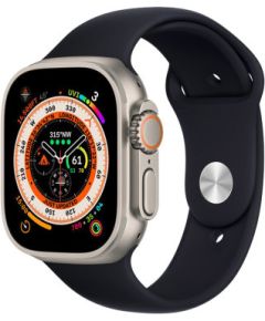 Ремешок для часов Fusion Silicone для Apple Watch 8 | 7 | 6 | 5 | 4 | 3 | 2 | SE (45 | 44 | 42mm) черный Smart pūlksteņu aksesuāri