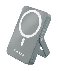 Enerģijas krātuve Verbatim Charge n Go 10000mAh Magnetic Wireless Charge Grey ar Statīvu