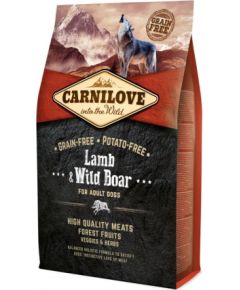 CARNILOVE Lamb & Wild Boar for Adult - dry dog food - 4 kg Suņu barība