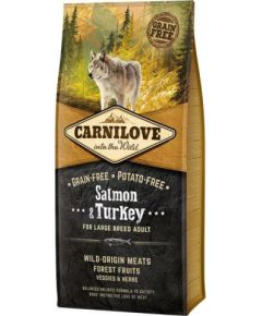 CARNILOVE Salmon&Turkey Adult Large breed dry dog food - 4kg Suņu barība