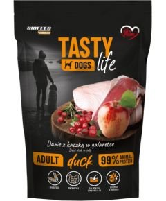 BIOFEED Tasty dog life kaczka 90% saszetka 500g Suņu barība