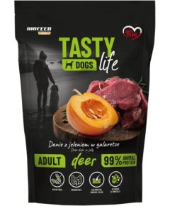 BIOFEED Tasty dog life jeleń 90% saszetka 500g Suņu barība