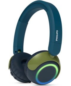 PHILIPS TAK4200CT/00 on-ear austiņas ar Bluetooth bērniem, zilas/zaļas Austiņas