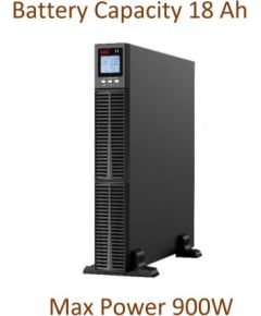 Profesionāls Apkures sist. tīras sinusoīdas UPS Invertors ar akum. 2x12V/9Ah | 900W | LCD displejs