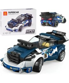 Jokomisiada Klocki techniczne Sportowe auto GRANATOWE 164-elementy + naklejki ZA5745 EDUKAMP