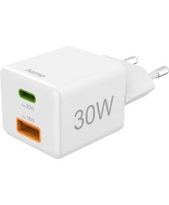 Hama   Mini Adapter USB-C + USB-A 30W White Telefonu lādētāji 220v