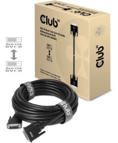 CABLE DVI-D TO DVI-D 10M/M/M CAC-1220 CLUB3D  Кабель HDMI
