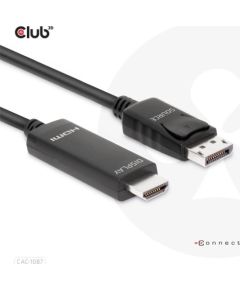 CABLE DP TO HDMI 3M/M/M CAC-1087 CLUB3D  Кабель HDMI