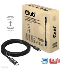 CABLE USB-C 3M/M/M CAC-1579 CLUB3D Дата USB-кабели