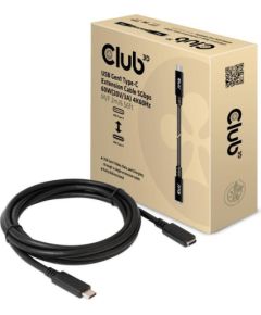 CABLE USB-C TO USB-C 2M/M/F CAC-1529 CLUB3D Data USB kabeļi