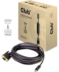 CABLE USB-C TO VGA 5M/M/M CAC-1512 CLUB3D  Кабель HDMI