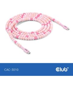 CABLE USB-C TO USB-C/PINK CAC-3010 CLUB3D Дата USB-кабели