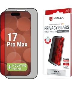 Apple iPhone 17 Pro Max Full Cover 3D Privacy Glass By Displex Black Ekrānu aizsardzība